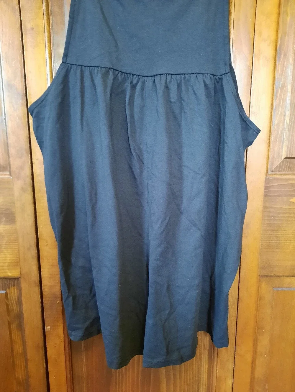 Vintage 90s Duo Maternity Cotton Blend Black Short Overalls Size 1X